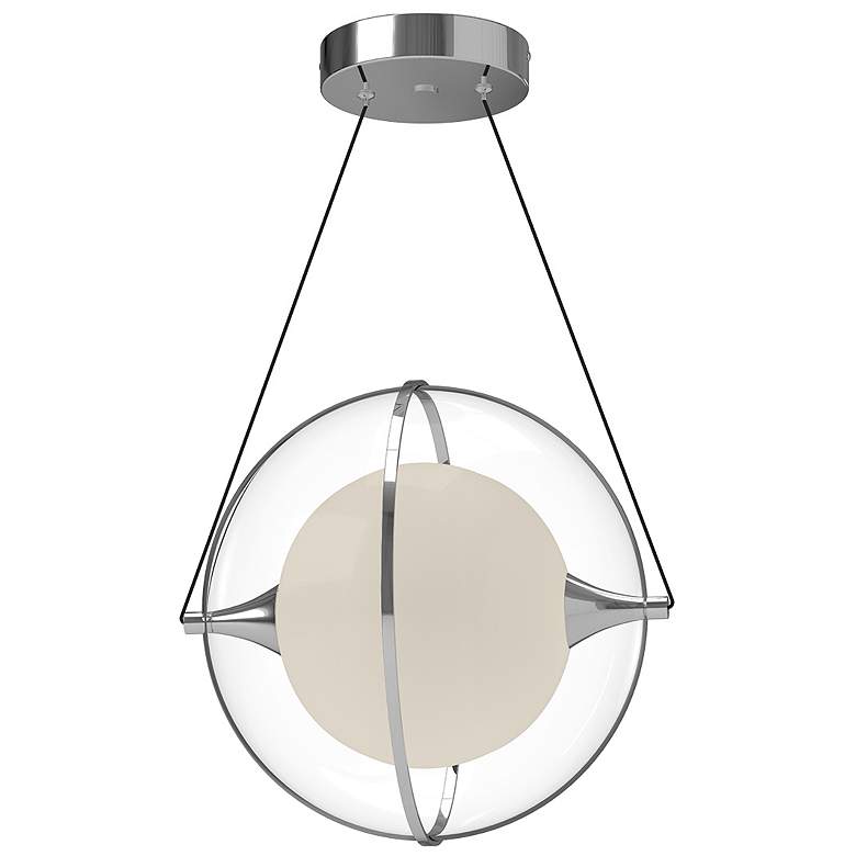 Image 1 Kuzco Aries LED 12-in Chrome Pendant