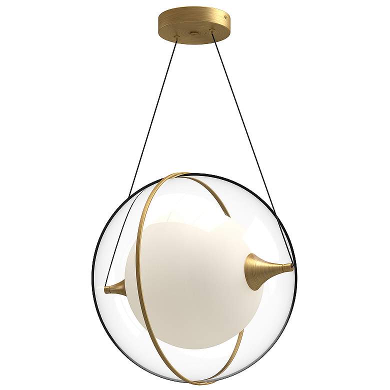 Image 1 Kuzco Aries LED 16-in Brushed Gold Pendant