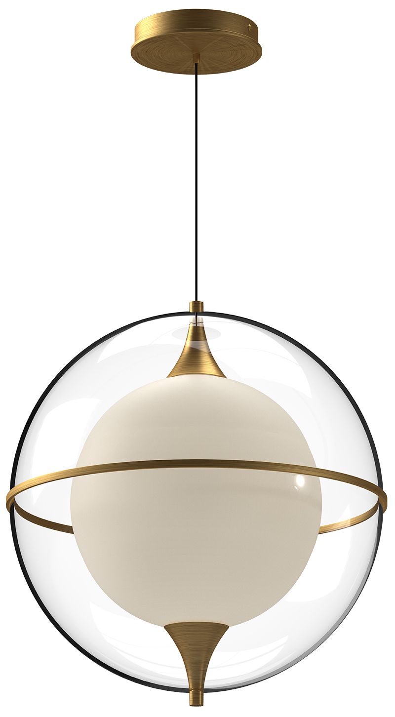 Image 2 Kuzco Aries LED 16-in Brushed Gold Pendant more views