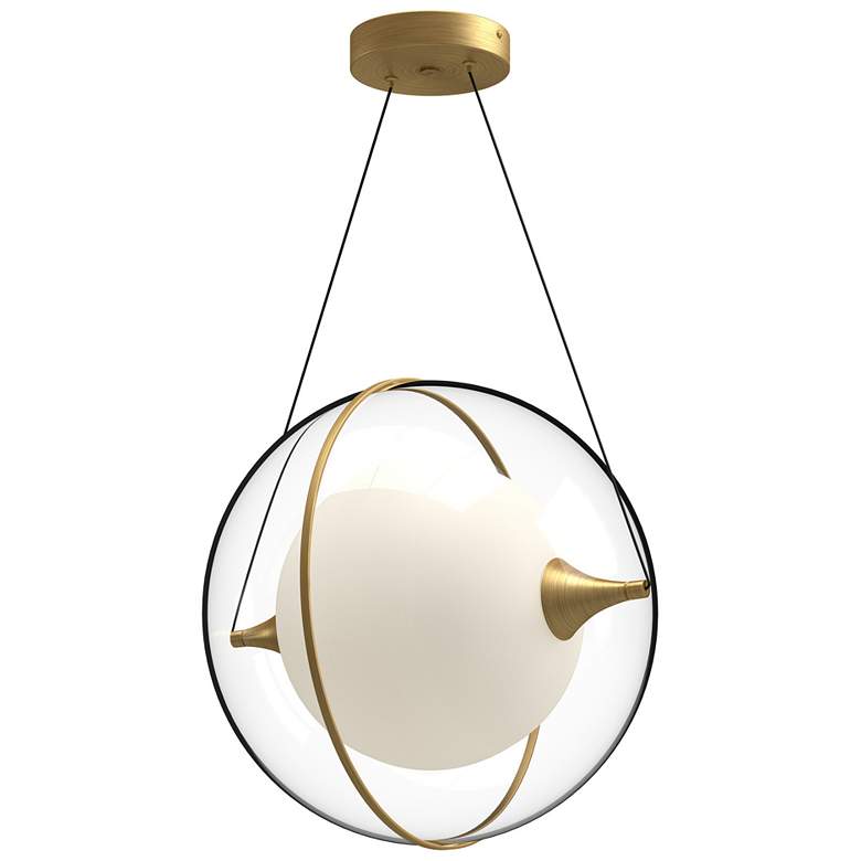Image 1 Kuzco Aries LED 16-in Brushed Gold Pendant