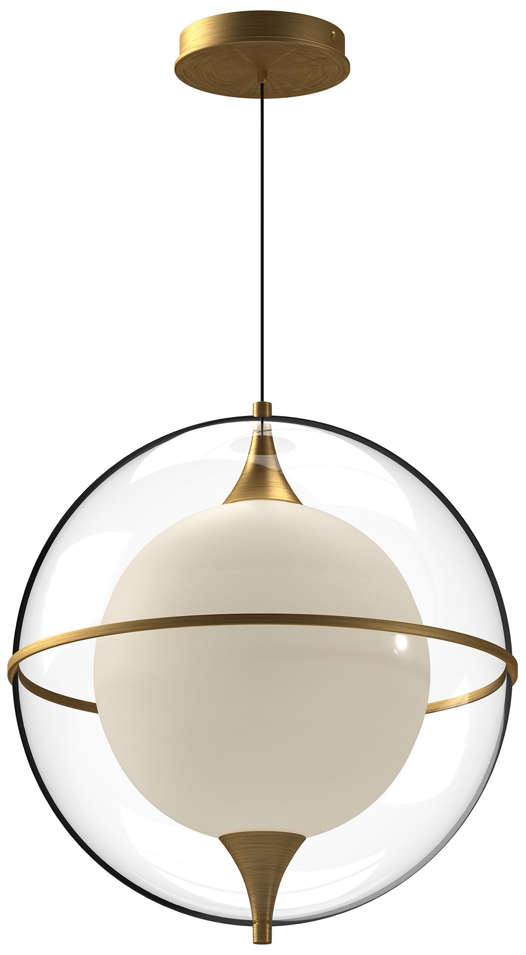 Image 2 Kuzco Aries LED 16-in Brushed Gold Pendant more views