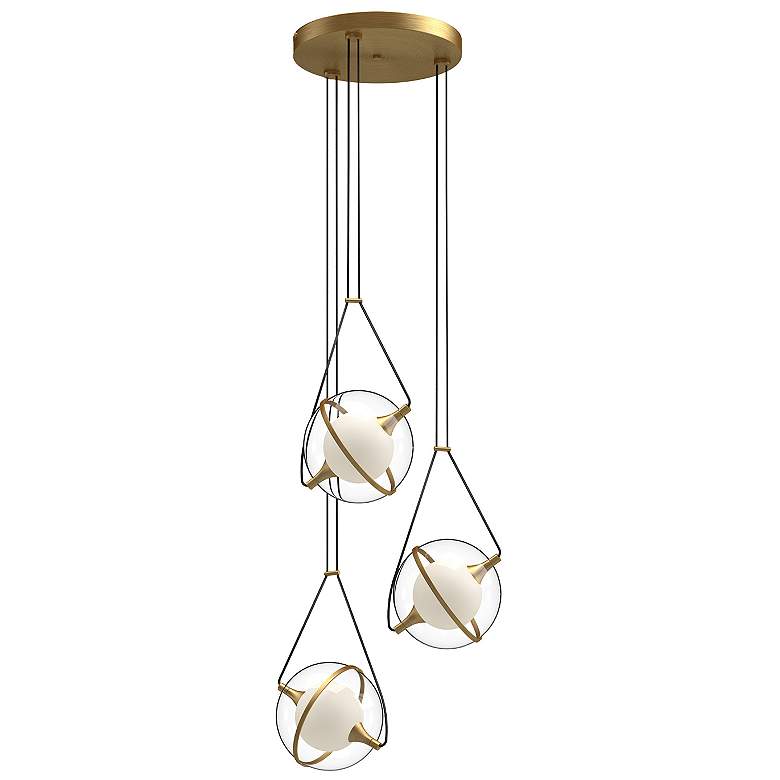 Image 1 Kuzco Aries LED 18-in Brushed Gold LED Chandeliers