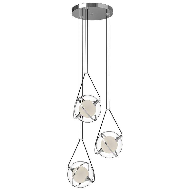Image 1 Kuzco Aries LED 18-in Chrome LED Chandeliers