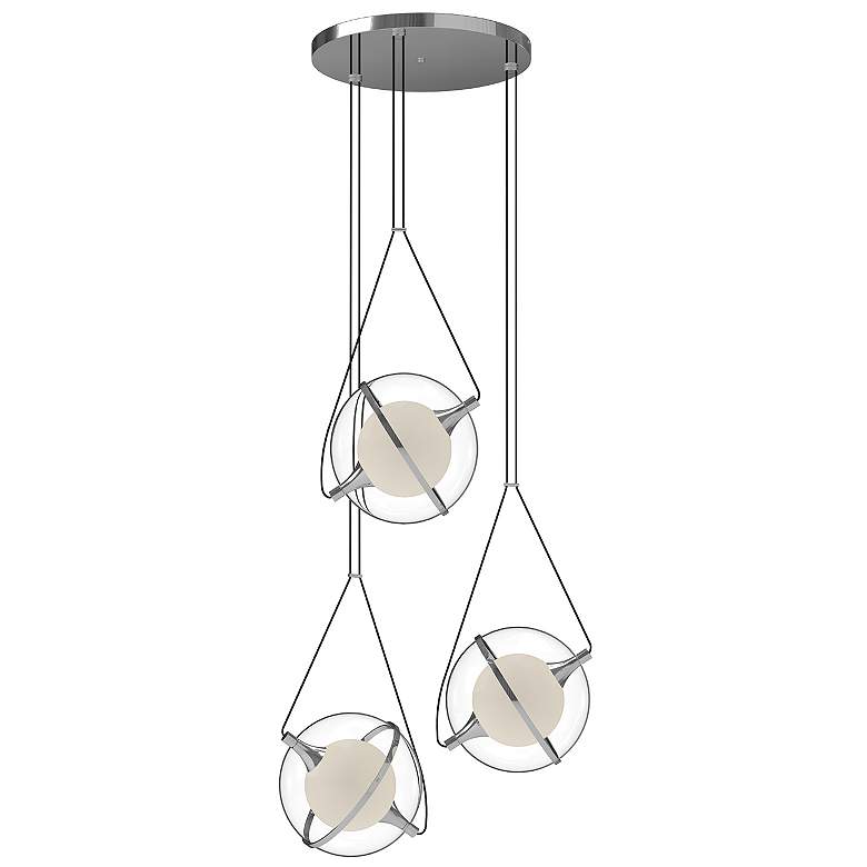 Image 1 Kuzco Aries LED 28-in Chrome LED Chandeliers