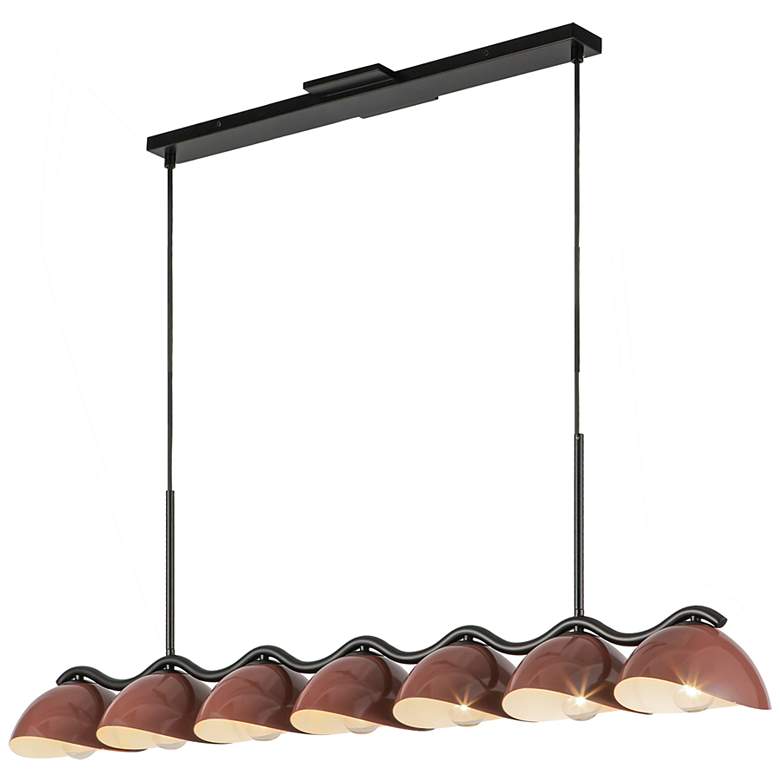 Image 2 Kuzco Atlas E12 42-in Black/Burgundy Linear Pendant