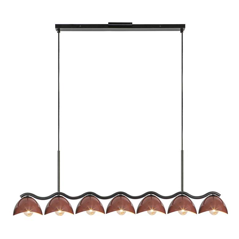 Image 4 Kuzco Atlas E12 42-in Black/Burgundy Linear Pendant more views