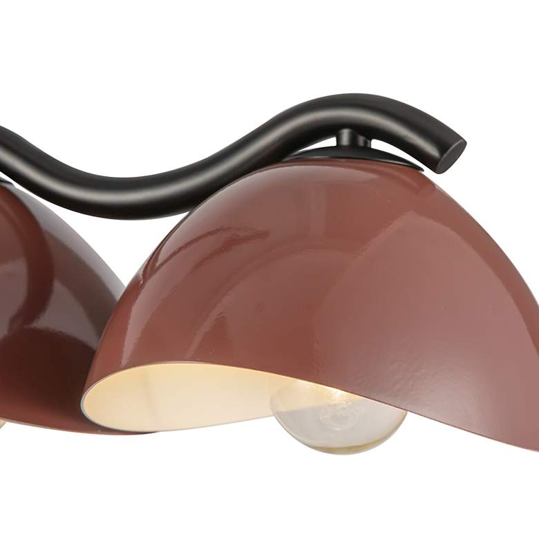 Image 5 Kuzco Atlas E12 42-in Black/Burgundy Linear Pendant more views