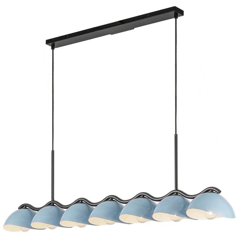 Image 1 Kuzco Atlas E12 42-in Black/Cerulean Linear Pendant