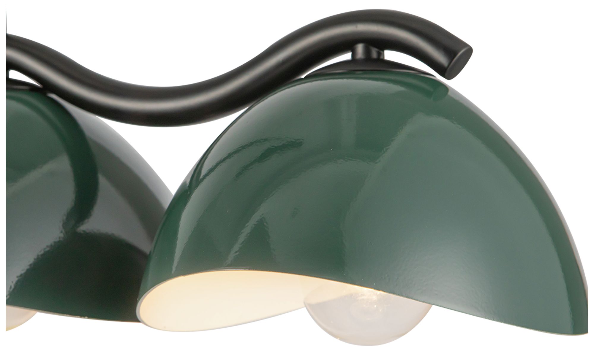 Image 4 Kuzco Atlas E12 42-in Black/Pine Green Linear Pendant more views