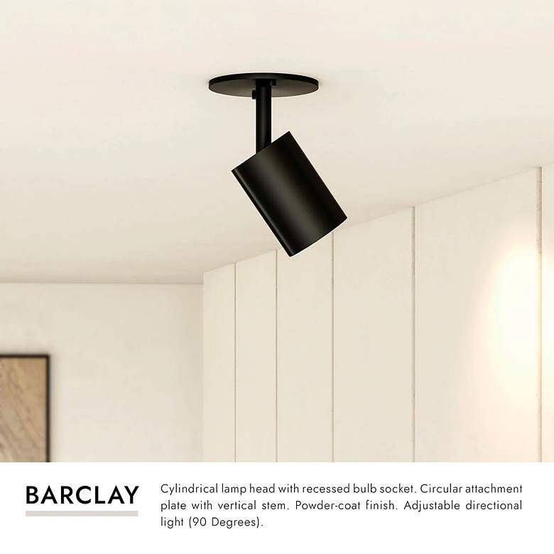 Image 6 Kuzco Barclay 3-in Black Semi-Flush Mounts more views