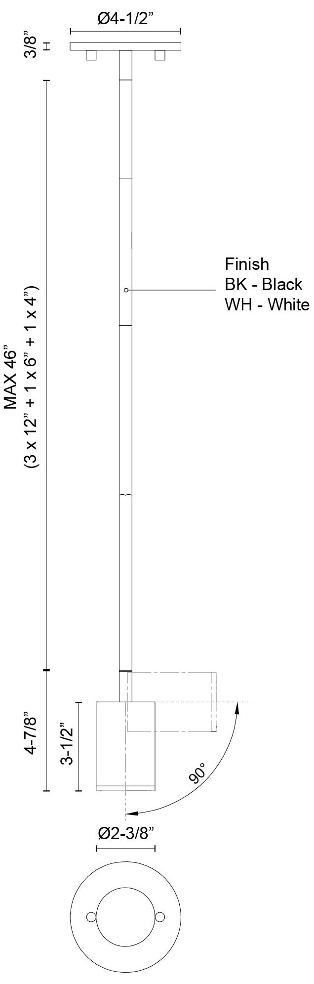 Kuzco Barclay 3-in White Semi-Flush Mounts