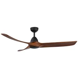 Kuzco Baylor 60-in Matte Black/Dark Walnut Ceiling Fan