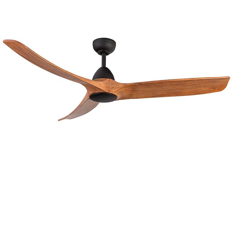Image 3 Kuzco Baylor 60-in Matte Black/Natural Wood Ceiling Fan more views