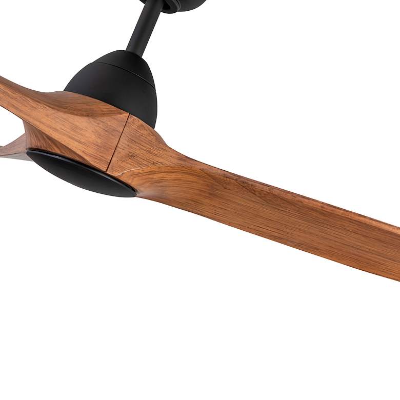 Image 4 Kuzco Baylor 60-in Matte Black/Natural Wood Ceiling Fan more views