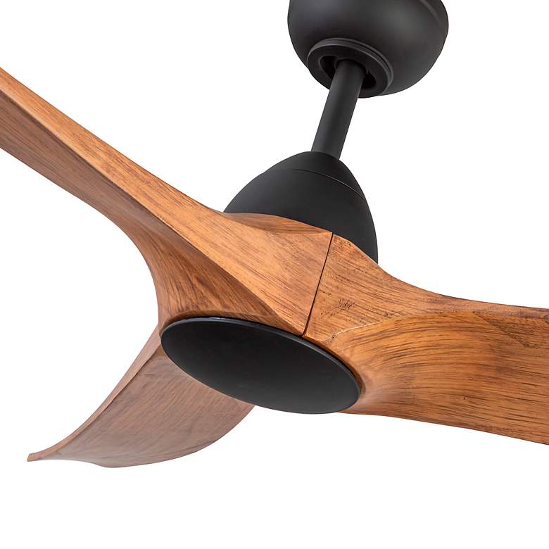 Image 5 Kuzco Baylor 60-in Matte Black/Natural Wood Ceiling Fan more views