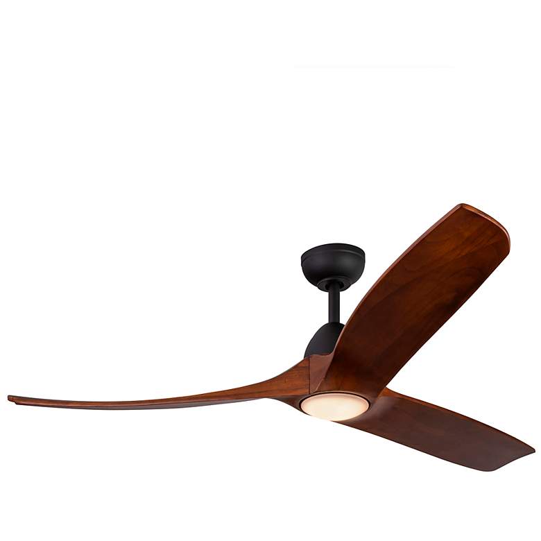 Image 2 Kuzco Baylor LED 60-in Matte Black/Dark Walnut Ceiling Fan more views