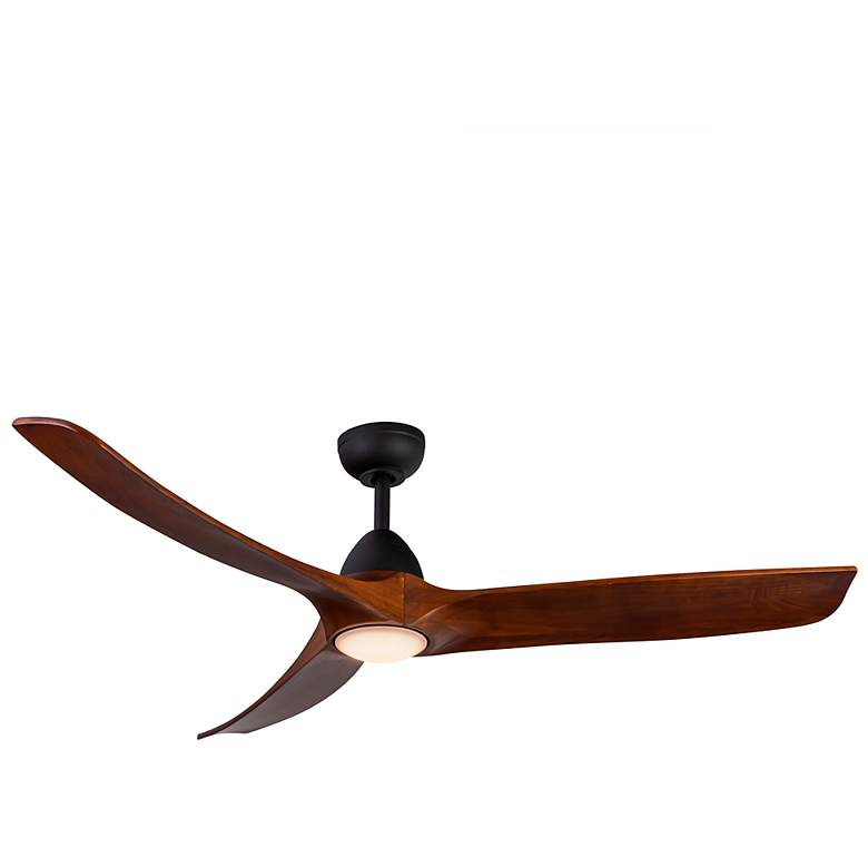 Image 3 Kuzco Baylor LED 60-in Matte Black/Dark Walnut Ceiling Fan more views