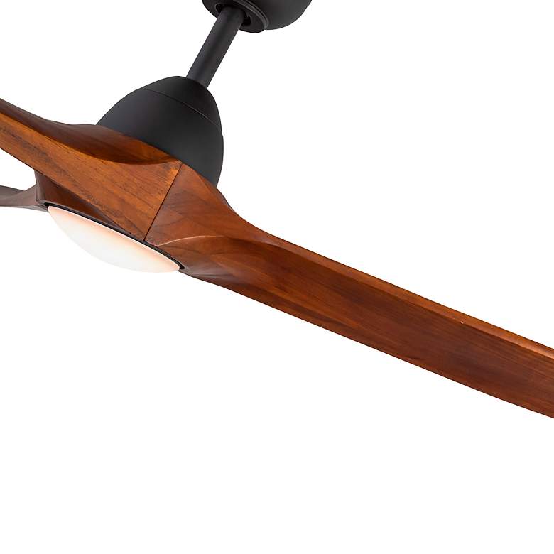 Image 4 Kuzco Baylor LED 60-in Matte Black/Dark Walnut Ceiling Fan more views