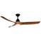 Kuzco Baylor LED 60-in Matte Black/Natural Wood Ceiling Fan