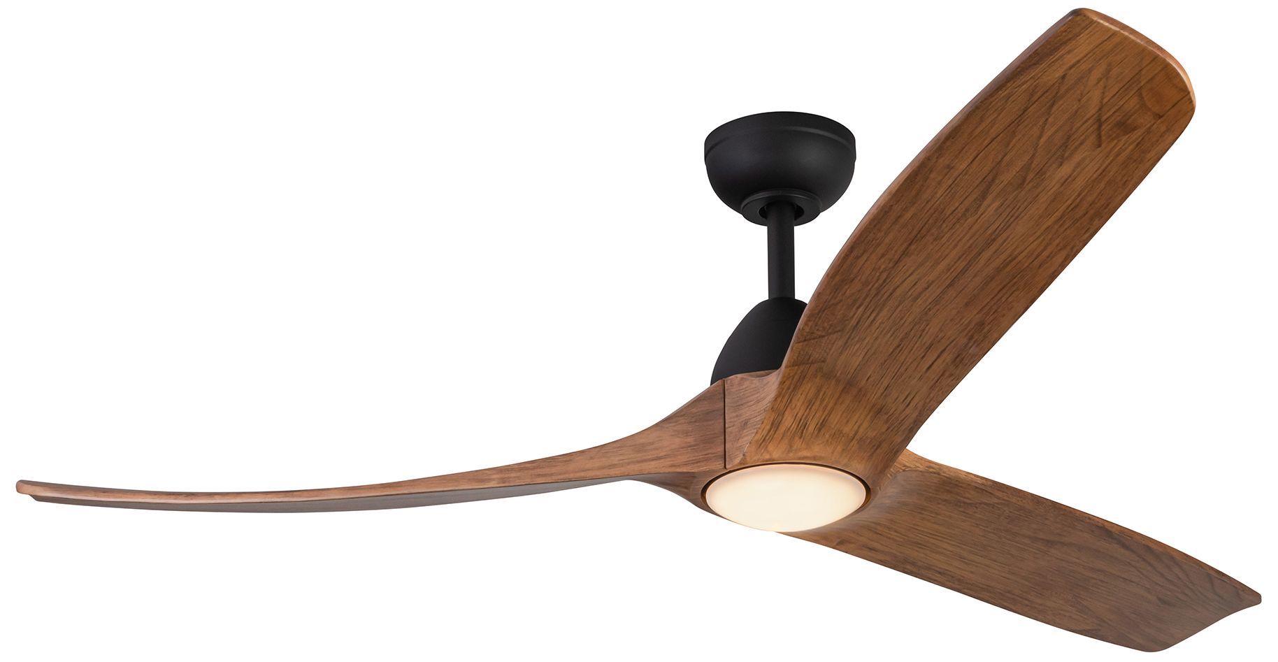 Image 2 Kuzco Baylor LED 60-in Matte Black/Natural Wood Ceiling Fan more views