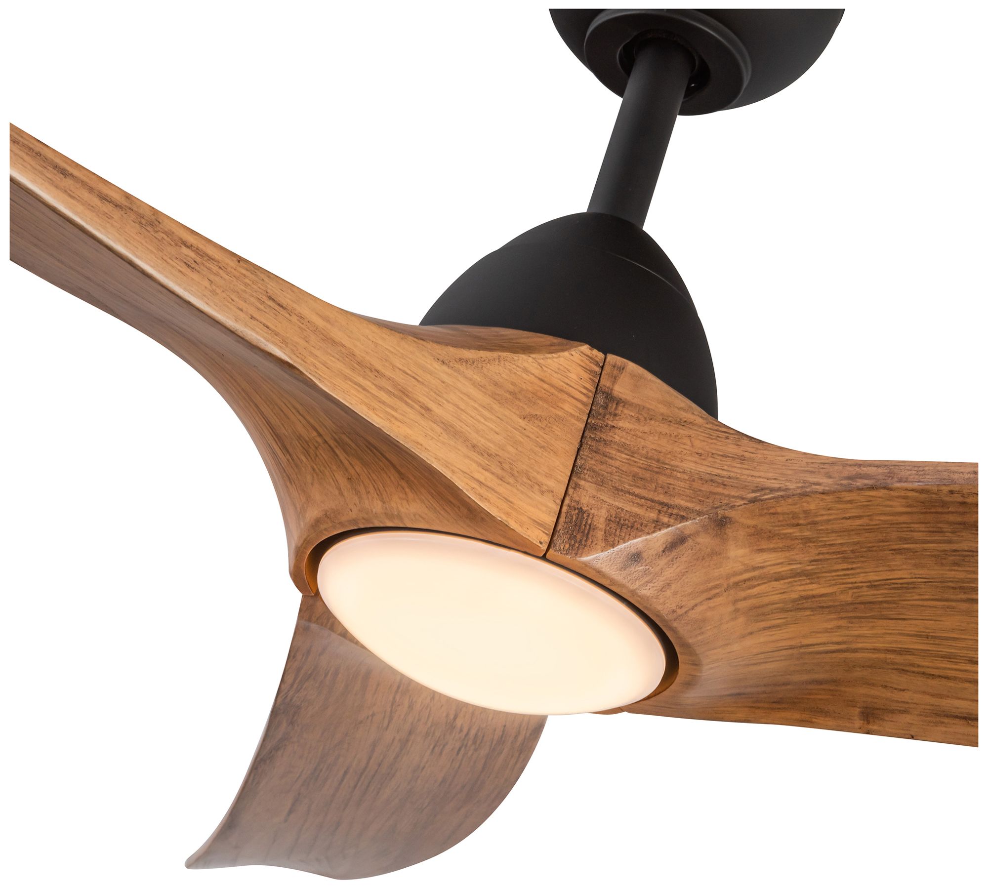 Image 5 Kuzco Baylor LED 60-in Matte Black/Natural Wood Ceiling Fan more views