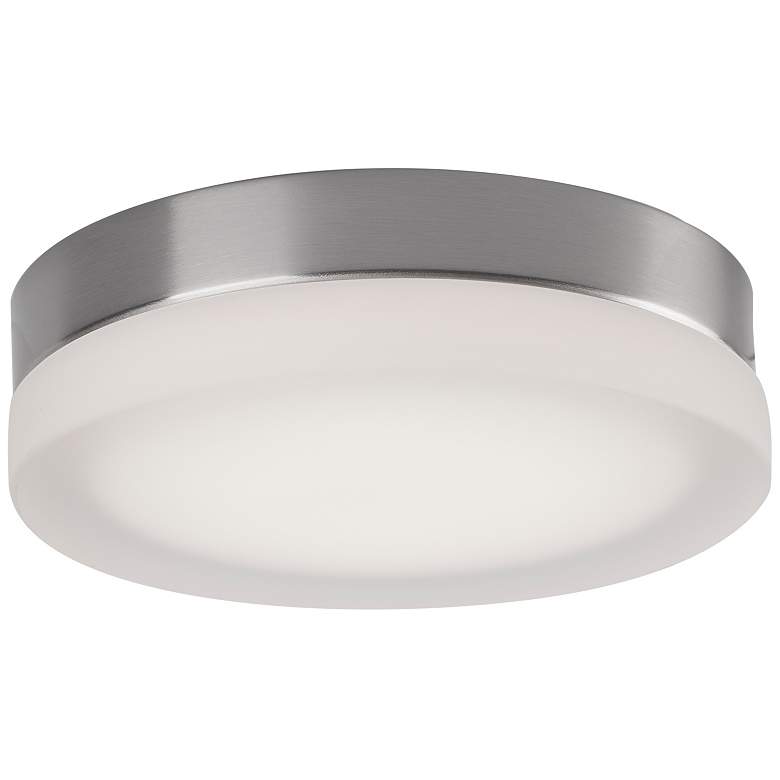 Image 1 Kuzco Bedford LED 11-in Brushed Nickel/Frosted Flush Mount