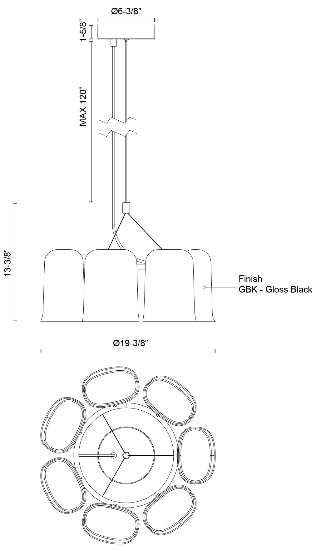 Image 6 Kuzco Bell LED 20-in Vintage Brass LED Chandelier more views