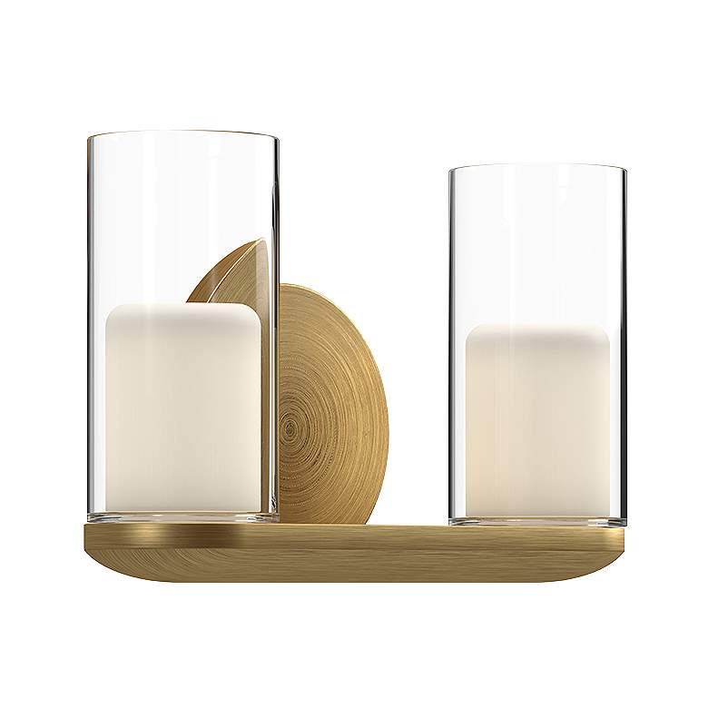 Image 1 Kuzco Birch LED 11-in Brushed Gold/Clear Vanity Light