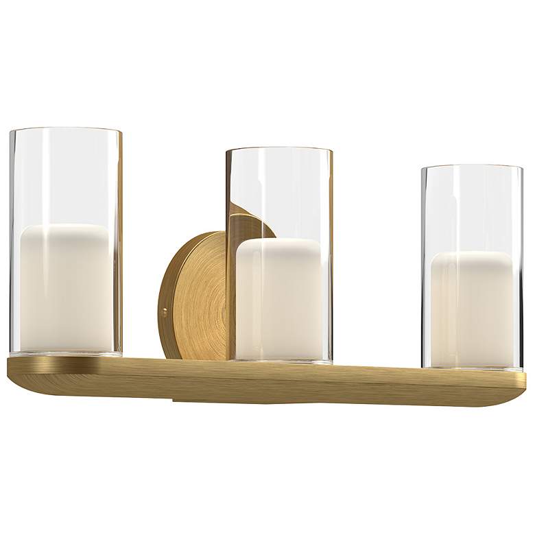 Image 1 Kuzco Birch LED 19-in Brushed Gold/Clear Vanity Light