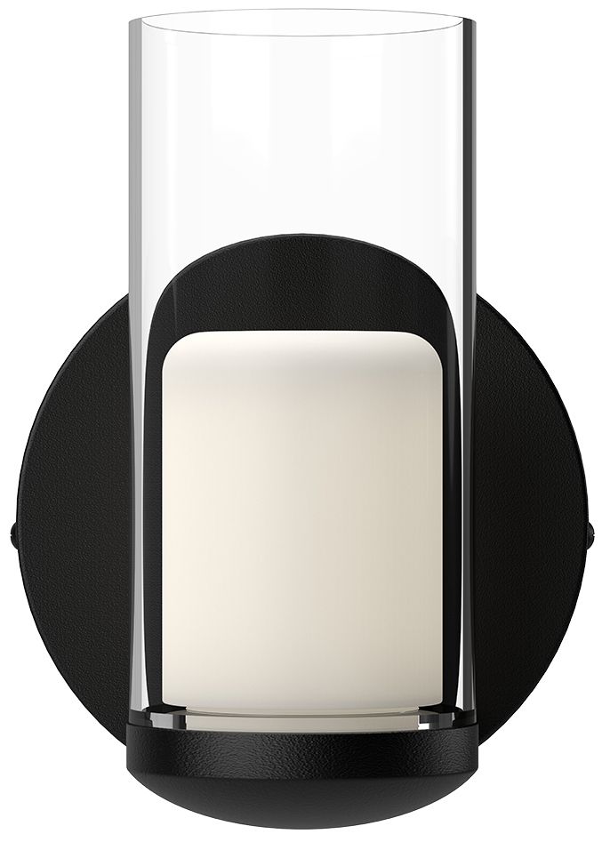 Image 2 Kuzco Birch LED 3-in Black/Clear Wall Sconce more views