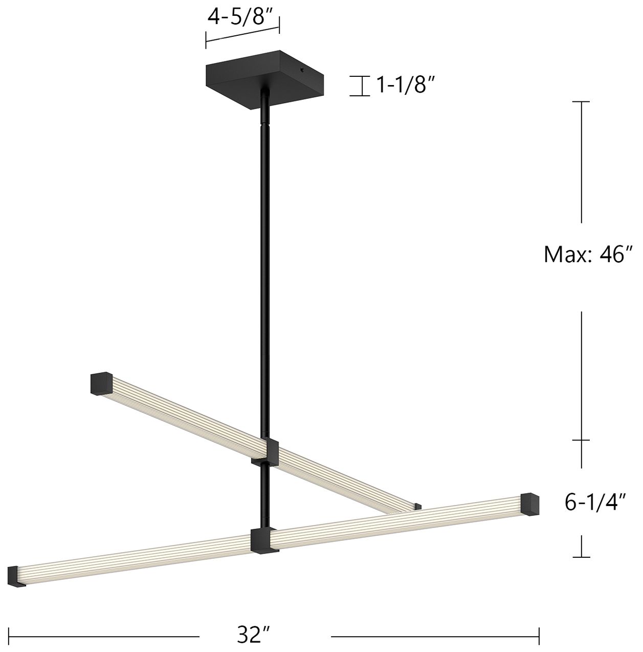 Image 2 Kuzco Blade 32-in Black Chandeliers more views