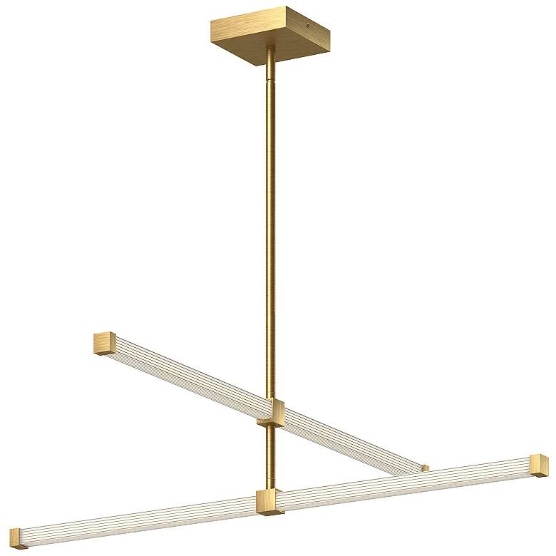 Image 1 Kuzco Blade 32-in Brushed Gold Chandeliers