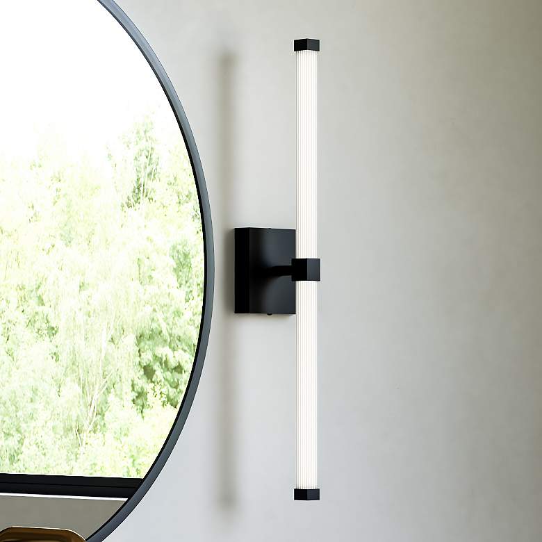 Image 1 Kuzco Blade LED 24-in Black Vanity Light