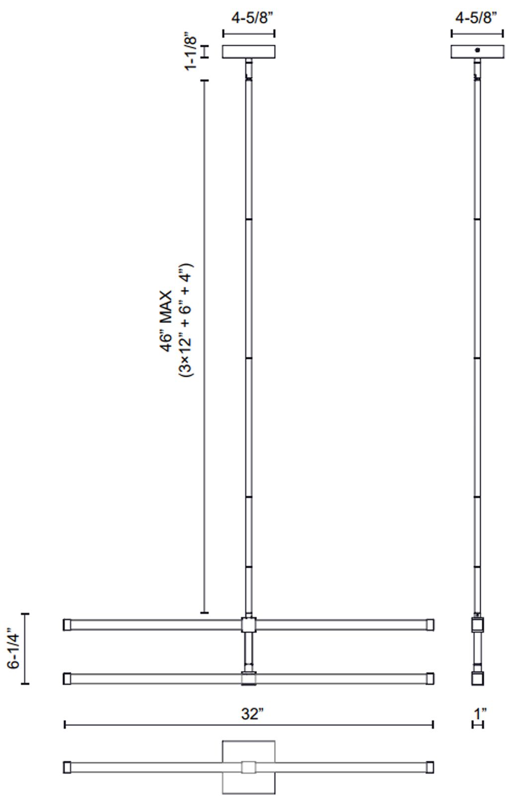 Image 3 Kuzco Blade LED 32-in Black LED Chandeliers more views