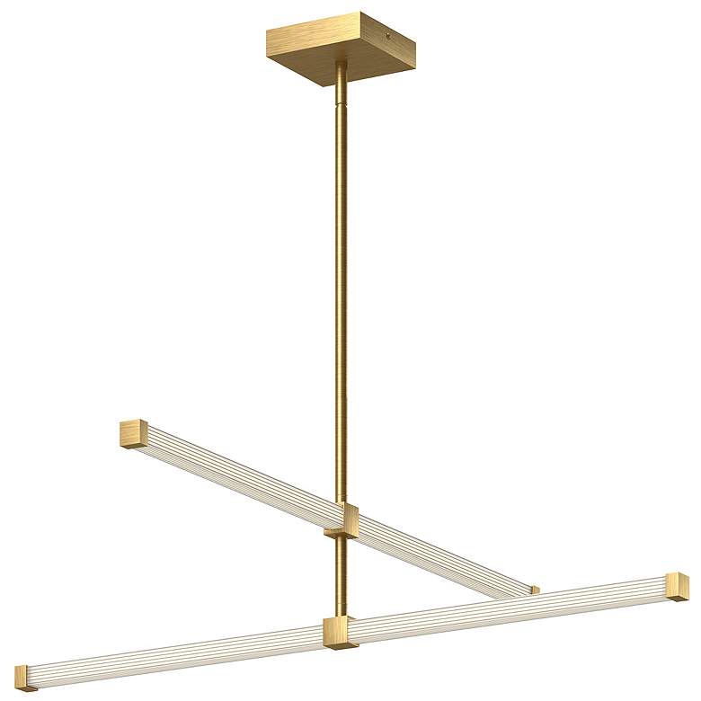 Image 1 Kuzco Blade LED 32-in Brushed Gold LED Chandeliers