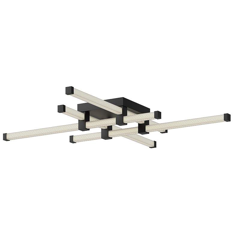 Image 1 Kuzco Blade LED 34-in Black Flush Mount