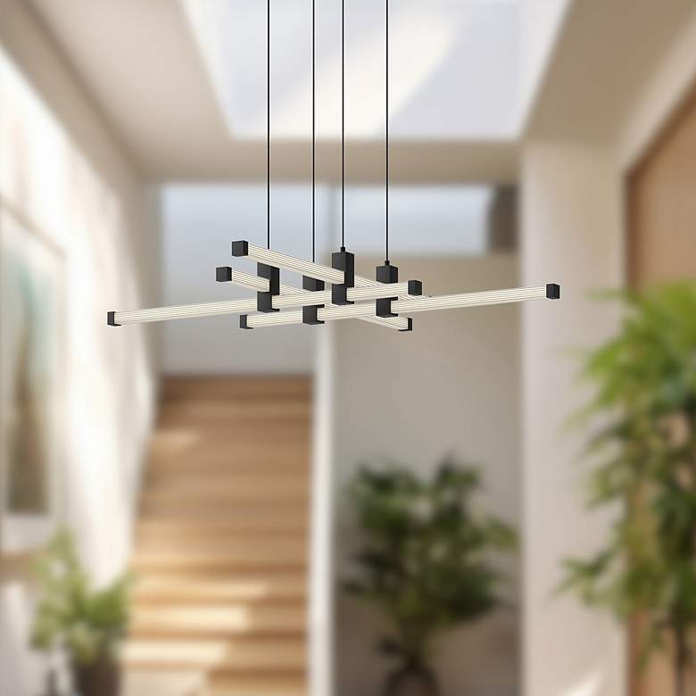 Image 3 Kuzco Blade LED 34-in Black LED Chandeliers more views