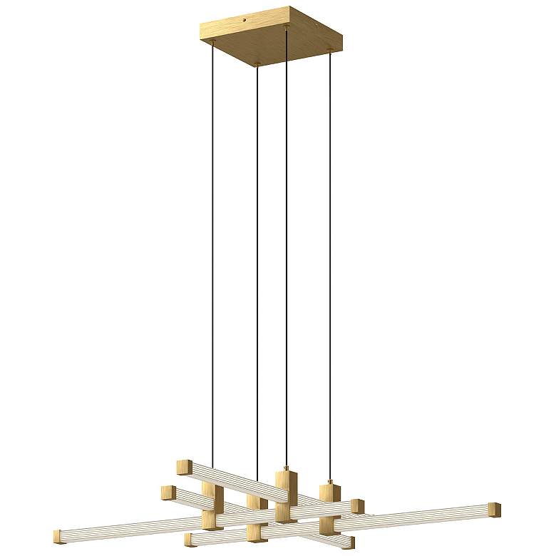 Image 1 Kuzco Blade LED 34-in Brushed Gold LED Chandeliers