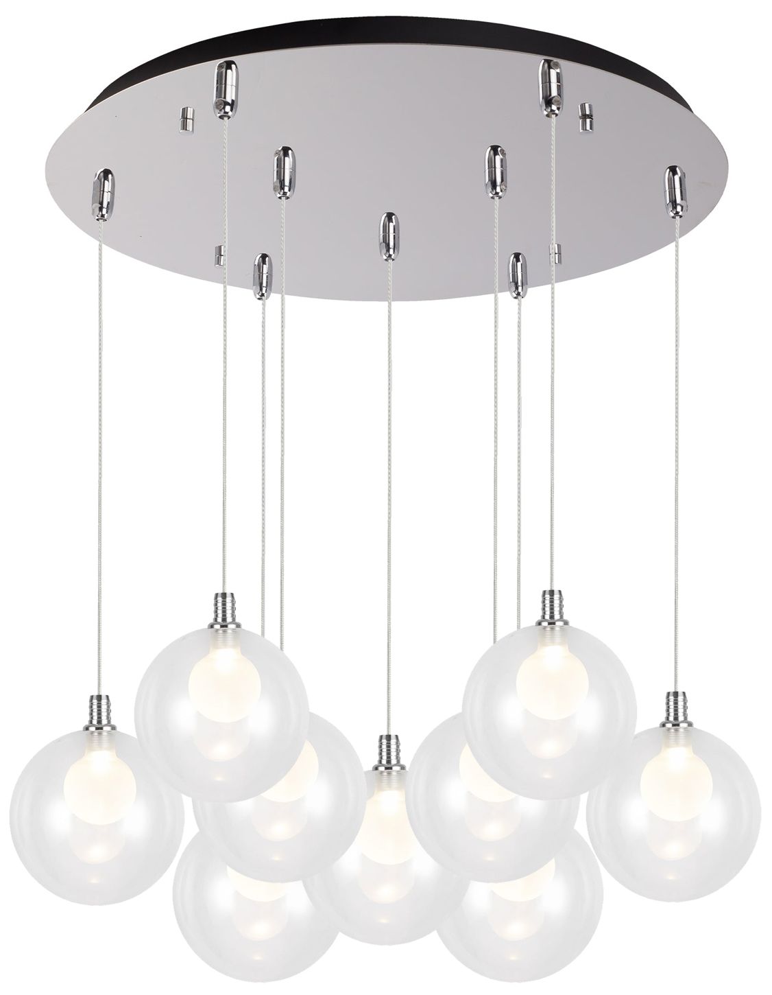 Kuzco Bolla 20-in Chrome 9-Light Multi Pendant