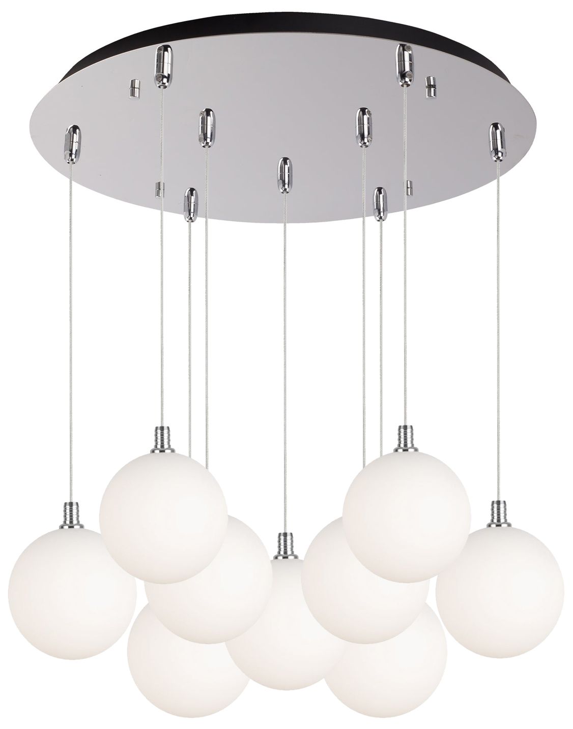 Kuzco Bolla 20-in Chrome/Opal Glass 9-Light Multi Pendant