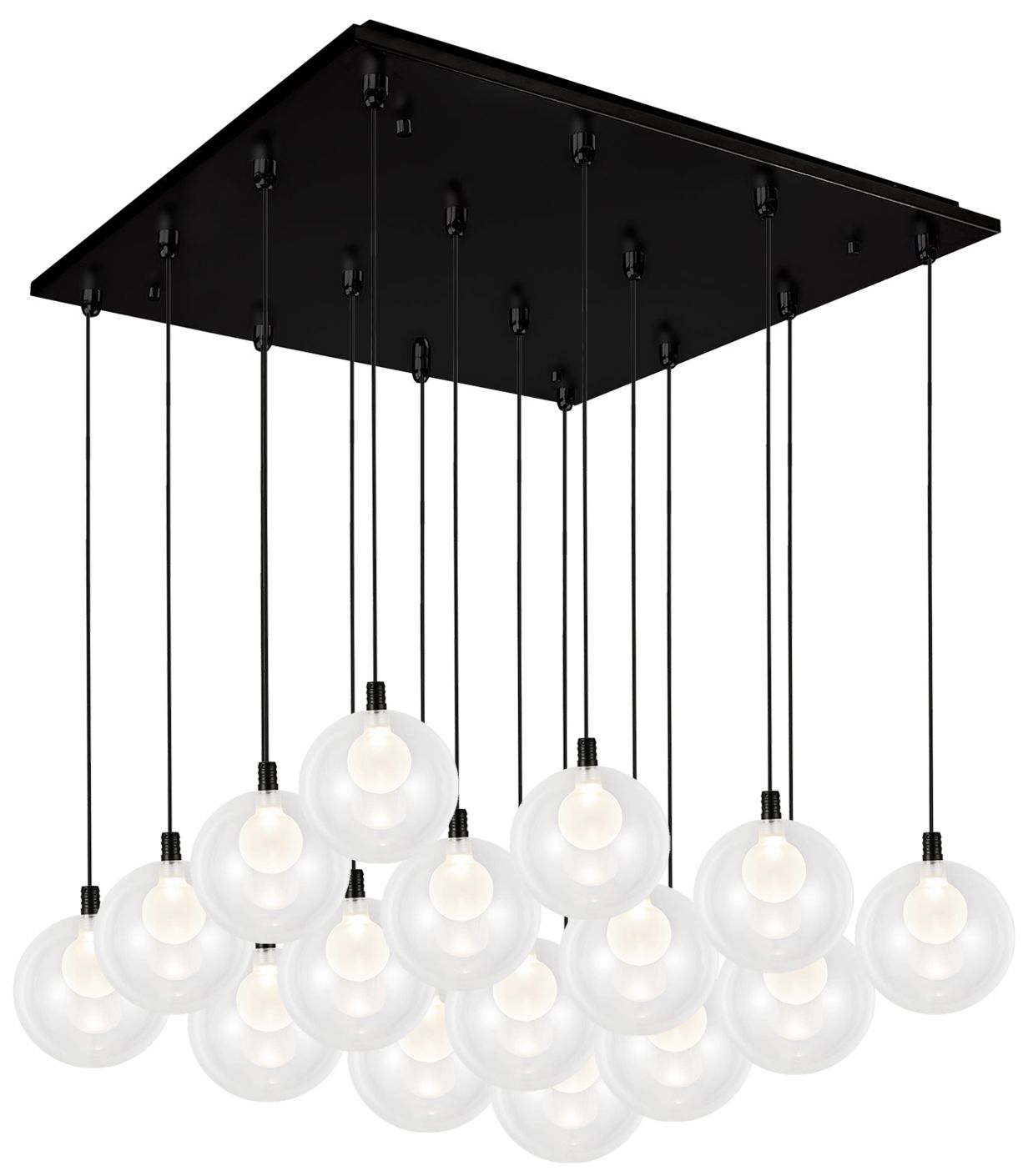 Kuzco Bolla 21-in Black 16-Light Multi Pendant