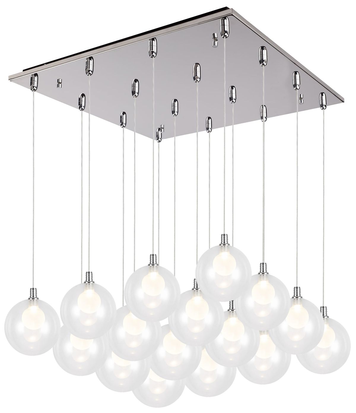 Kuzco Bolla 21-in Chrome 16-Light Multi Pendant