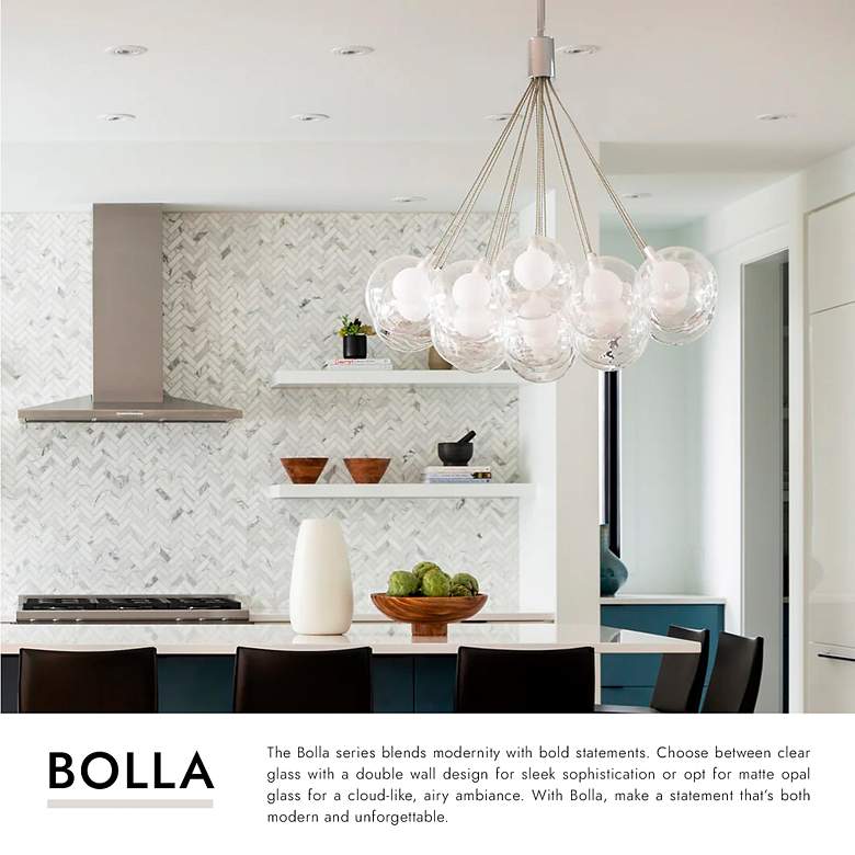 Image 5 Kuzco Bolla 28-in Chrome Chandeliers more views