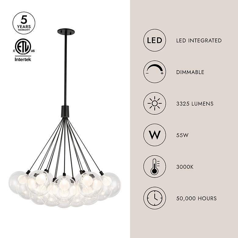 Image 6 Kuzco Bolla 28-in Chrome Chandeliers more views