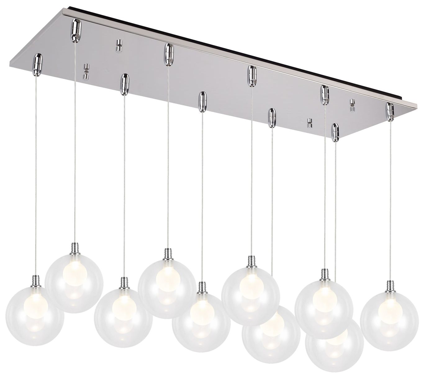 Kuzco Bolla 29-in Chrome 10-Light Multi Pendant