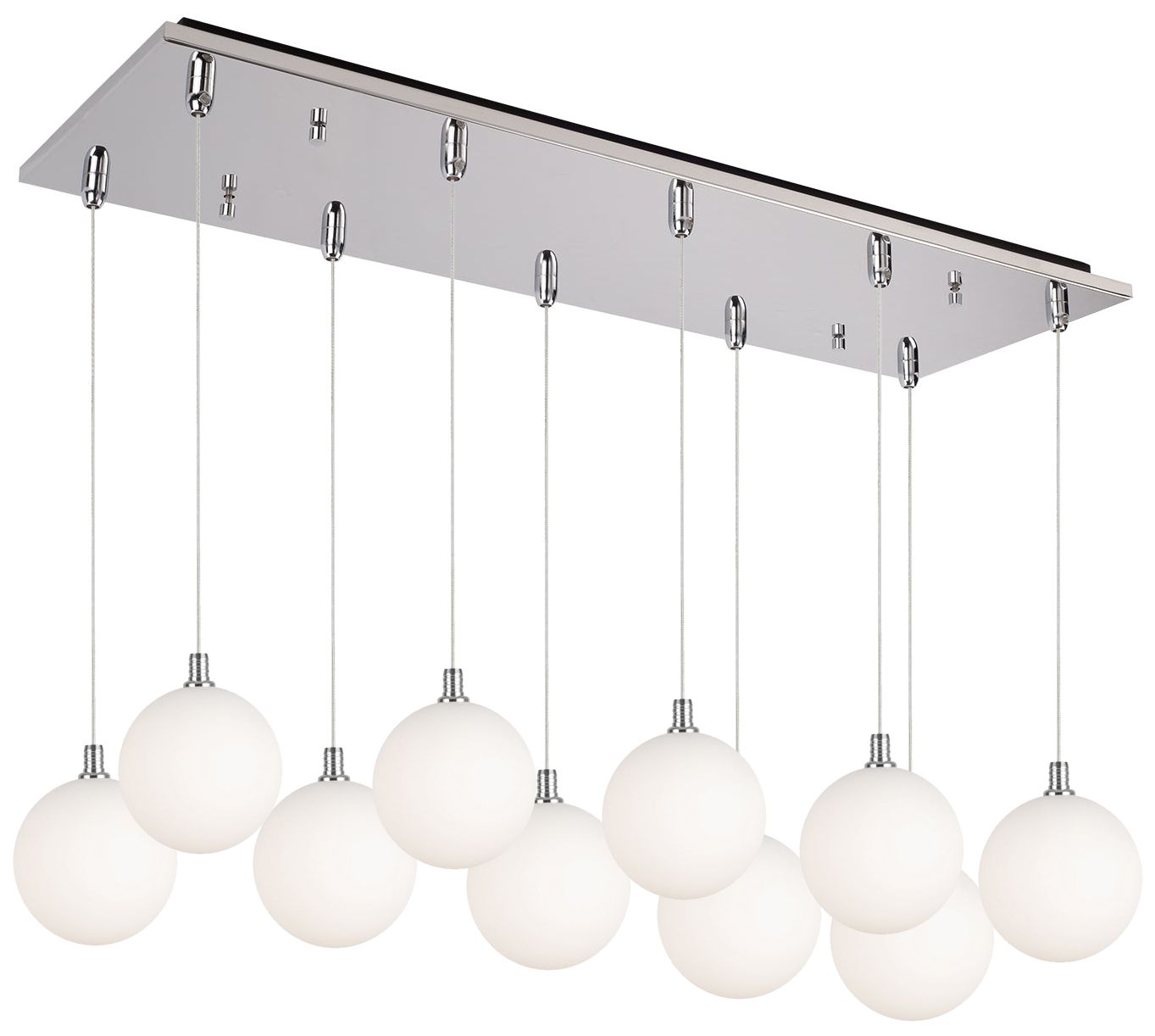 Kuzco Bolla 29-in Chrome/Opal Glass 10-Light Multi Pendant