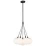 2_Kuzco Bolla LED 16-in Black/Opal Glass LED Chandelier
