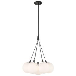 Kuzco Bolla LED 16-in Black/Opal Glass LED Chandelier