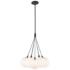 Kuzco Bolla LED 16-in Black/Opal Glass LED Chandelier