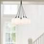 1_Kuzco Bolla LED 16-in Black/Opal Glass LED Chandelier